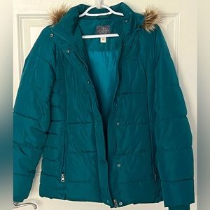 ST John’s  Bay -Women’s Winter Jacket / Size M / Color  *Teal green Blue